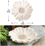 MUMTOP Bird Bath for Outdoors, Resin Garden Flower Birdbath Bowl Yard Decor - Image 4