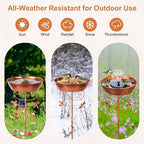 Bird Baths for Outdoors Freestanding Birdbath with Solar Powered Fountain - Image 6