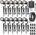 HIBOITEC All-in-One Low Voltage Landscape Lighting Kit, Cool White, 12PCS by HIBOITEC