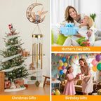 Hummningbird Solar Outdoor Wind Chimes - Unique Moon Hummingbird Design, for Mothers, Grandmothers, Sisters, Friends and Girls on Birthdays, Christmas, Thanksgiving and Mother's Day - Image 5