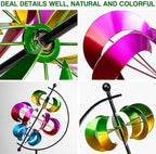 Large Metal Wind Spinner for Garden and Yard – 63 Inch Kinetic Outdoor Sculpture with Dual Direction 360° Spinning Blades – Weather Resistant Moons Yard Art Decor for Patio, Lawn, and Porch - Image 5