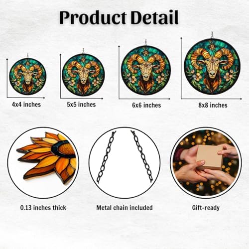 Vivid Tiffany Floral Art Decor Acrylic Suncatcher - Image 2