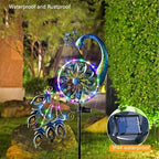 Solar Peacock Wind Spinners 35 inch Metal Garden Lights Garden Decor Outdoor (Peacock) - Image 5