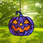 Purple Jack-o'-Lantern Acrylic Suncatcher - Image 3