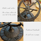 Cast Iron Garden Sundial Wind Armillary Compass Clock Roman Numerals Ornaments - Image 5