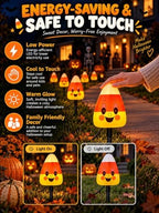 Abeja 7FT Halloween Candy Corn Pathway Lights, 4 LED Outdoor Yard Stakes - Image 3
