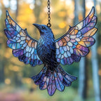 Flying Raven Tiffany Style Acrylic Suncatcher by AVAGAN
