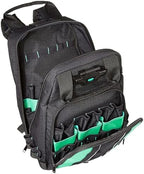 Amazon Basics Tool Backpack with LED Light, 55 Pockets, Padded Shoulder Straps, Tool Storage Bag, Black - Image 2