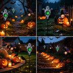 Solar Halloween Garden Stake Light 2 Pack Witch & Ghost Decorations - Image 4