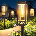 KOOPER Taller Solar Pathway Lights Outdoor, 8 Pack Upgraded Brighter Solar Garden Lights Solar Powered, Up to 15 Hours Outdoor Solar Lights for Yard Landscape Walkway Driveway Sidewalk (Warm White) by KOOPER