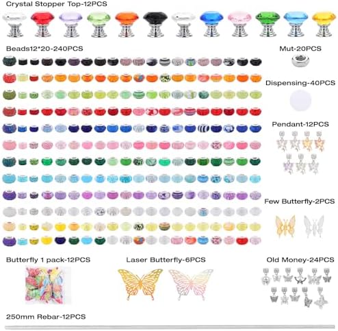 380Pcs Beaded Garden Stake,Butterfly Fairy Wand Decorative Stakes - Image 2