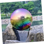 DOITOOL Garden Gazing Ball 2pcs Garden Reflector Outdoor Mirror Stainless Steel Mirror Artificiales para Shiny Sphere Balls Polished Ornament Sphere Globe Gazing Globe Prom - Image 2