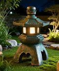 Nacome Solar Pagoda Lantern Garden Statue Zen Asian Janpases Decor by Nacome