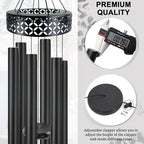 ASTARIN 48'' Deep Tone Wind Chimes for Outside - Large WindChimes with 6 Heavy Tubes, Memorial Chimes Outdoor for Garden Hanging Décor,Sympathy Gifts for Loved one,Home Décor, Black - Image 2