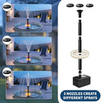 Yeomi 6W Solar Fountain for Bird Bath, Solar Fountain Pump - Image 3