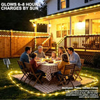 Solar Rope Lights Outdoor Waterproof, 66FT 200 LED Solar String Lights with 8 Lighting Modes,Trampoline Lights, Solar Patio Light for Garden Fence Backyard Deck Porch Pool Tree Christmas Decor - Image 4