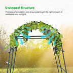 VIVOSUN 7Ft. Arch Trellis for Climbing Plants, 7 x 6 x 7ft Tall Metal Tunnel Trellis, Lightweight Metal Plant Support Archway with Nylon Netting for Climbing Vine, Vegetables, Fruits, Flowers, Black - Image 2