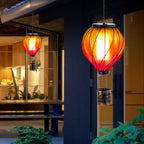2PCS Colorful Solar Hot Air Balloon Lantern with Flickering Flame - Image 2
