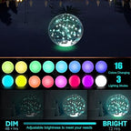 8Pcs 14 Inch Solar Powered Floating Pool Lights,RGB LED Glow in The Dark Pool Ball That Float,IP68 Waterproof for Christmas Decorations Gift Ornaments - Image 4