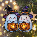 Cute Witch Ghost and Pumpkin Acrylic Suncatcher - Image 6