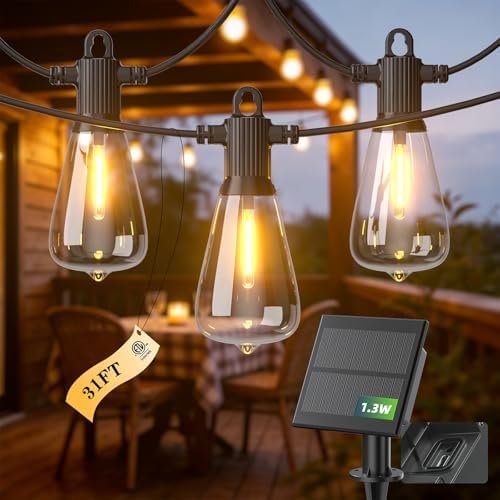 FOOMAN 31FT Solar String Lights Outdoor Waterproof IP65 with USB-Charging by FOOMAN