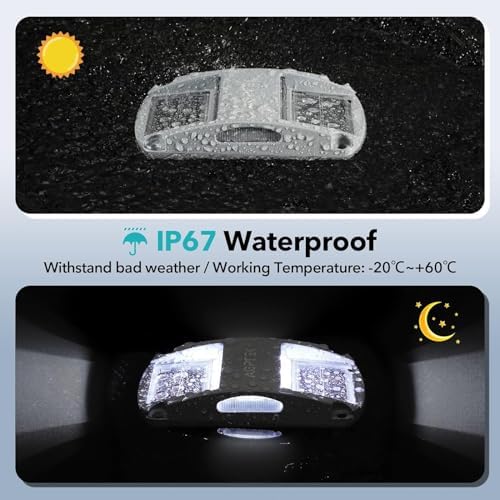 AGPTEK Solar Driveway Lights 4 Pack, Outdoor Deck Dock Marine Waterproof - Image 4