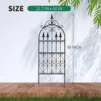 Trellis, 60" H x 21.7" W Metal Trellis for Climbing Plants - Image 4
