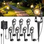 All-in-One Low Voltage Landscape Lighting Kit, 8 Pack Landscape Lights with Smart Transformer, Dimmable Waterproof Outdoor LED SpotLights, 24V LED Landscape Lights for Yard, Garden(Warm White) by LightingWill