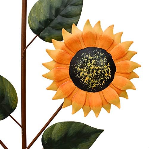 35.4" H Metal Sunflower Garden Stake, Weather Proof Flower Stake for Spring Decor Yard Art Garden Decorations for Outdoor Patio, Lawn, Yard, Pathway Walkway - Image 6
