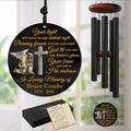 Personalized Firefighter Memorial Wind Chime with Cross and Angel Design Tribute Plaque, Custom Name and Memorial Years Fire Department Remembrance Gift, Outdoor Garden Porch Patio Decor Keepsake by AlpadilCo