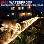 20ft Rope Lights For Outside, Connectable & Flexible Tube Lights with 8 Modes Controller,Waterproof Warm White LED Rope Lighting for Deck,Garden,Pool,Patio,Room Indoor & Outdoor Landscape Strip Light - Image 5