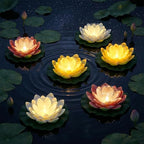 pearlstar Waterproof Floating Lotus Light - Solar Pond for Swimming Pool,Spa, Patio, Wedding Party, Christmas Decorations (3Pcs Lotus,Multicolor) - Image 7