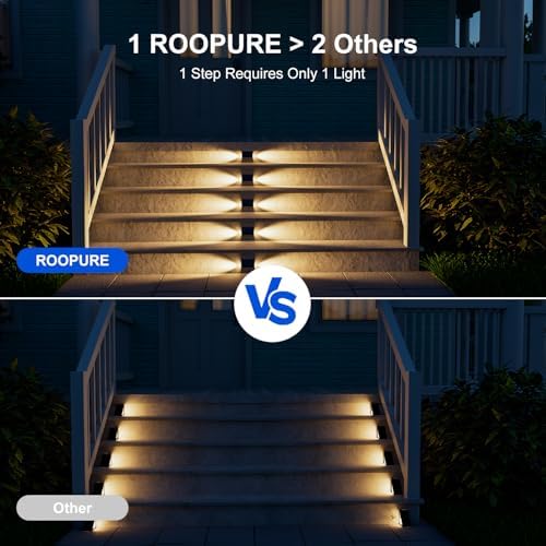 6-Pack Solar Deck Stair Lights, Waterproof, 2-Sided Warm White LED - Image 3