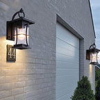 Nordic Outdoor Wall Lantern Waterproof Sconce Lighting Fixture Wall Mounted Lighting with Glass Shades Vintage Kerosene Style Wall Lamp for Porch Creative Cafe Balcony Patio - Image 3
