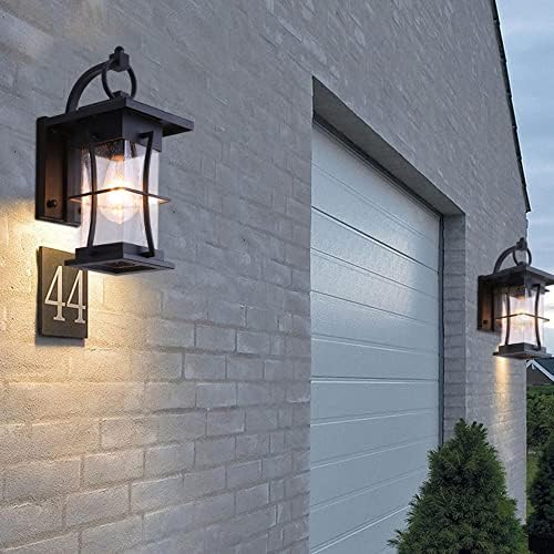 Nordic Outdoor Wall Lantern Waterproof Sconce Lighting Fixture Wall Mounted Lighting with Glass Shades Vintage Kerosene Style Wall Lamp for Porch Creative Cafe Balcony Patio - Image 3