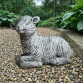 OLOMA Realistic Lamb Outdoor Garden Statue Handmade Farm Animal Sculpture Yard Lawn Patio Porch Flower Bed Decor Weather Resistant Cement Sheep Ornament Concrete Animal Accent Gift by OLOMA