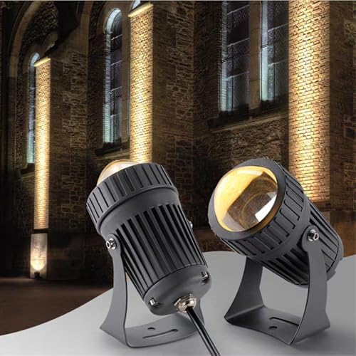 10W Led Spot Lights Wall Washer - Spotlight RGB Narrow Beam Spotlight, Outdoor Wall Lamp Landscape Lighting, IP67Outdoor Waterproof Long-Range Spotlight, For Garden Courtyard Lighting(Rgb,10W(ac12V)) by Unknown
