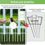 Animal Barrier Fence, 30 Pcs Upgrade 1.26 in Gap Decorative Fences No Dig Fence for Rabbits and Dog Ground Defense, Rustproof Metal Wire Garden Edging Border for Outdoor, Yard, White - Image 4