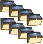 Peasur 8 Pack Solar Motion Sensor Lights Outdoor Waterproof with 3 Modes by Peasur