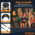 Otdair 12 LED Solar Torches Outdoor, Flickering Flame for Halloween, 6 Pack - Image 6