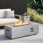 42'' Outdoor Propane Fire Pit Table Set w/Tank Cover Table - Image 7