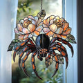 Spider and Peony Acrylic Suncatcher by AVAGAN