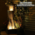 Bumilgar Garden Modern Outdoor Fountain, 47.2" Floor Standing Outdoor Water Fountains with Lights for Garden, Backyard, Patio, Porch, Deck and Home Art Decor - Image 2
