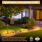 Gardencoin Solid Brass Low Voltage Landscape Pathway Lights (6.7'' Shade, 21.9'' Tall), 12V AC/DC Heavy Duty LED Path Lights Outdoor Wired, Antique Bronze Walkway Lights Without G4 Bulb, 12 Pack - Image 5