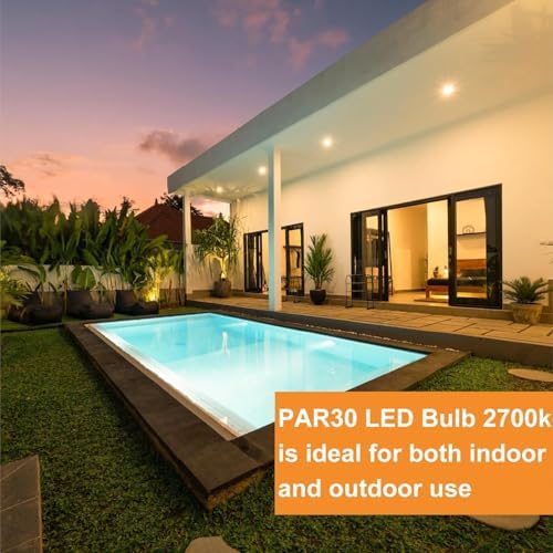PAR30 Short Neck LED Flood Light Bulbs Dimmable 11W 2700K 6 Pack - Image 3