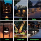 Low Voltage LED Step Lights - 12V Landscape Hardwired Waterproof Lighting, Outdoor Deck Lights 5 Color Temperature Dimmable, Aluminum Black for Wall Garden Fence Handrail 12 Pack - Image 6