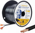 Low Voltage Landscape Lighting Cable 18/2 SPT-1W Bulk Lamp Cord 300-Volt 18-Gauge 250-feet Spool Black UL Listed by TKNALEGY