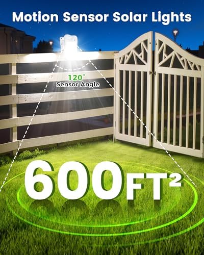 Clip-On Solar Lights Outdoor, Motion Sensor, 6 Pack, White - Image 2