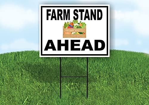 Farm Stand Ahead Black Border Double Sided 18X24 by WorkHouseSigns