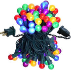 Christmas Lights Outdoor 19Ft 70 LED Chritmas Globe String Lights with Pearlized Glass Bulb UL Certified Christmas Tree Lights for Tree Decor by Lycklig--Livingyourenjoyable